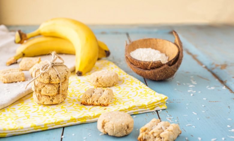 بسكويت الموز والشوفان للتسنين
