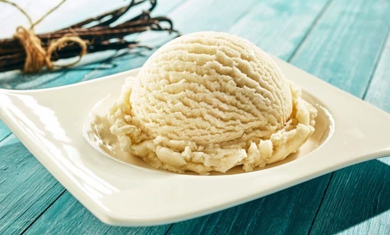 آيس كريم الفانيلا النباتي